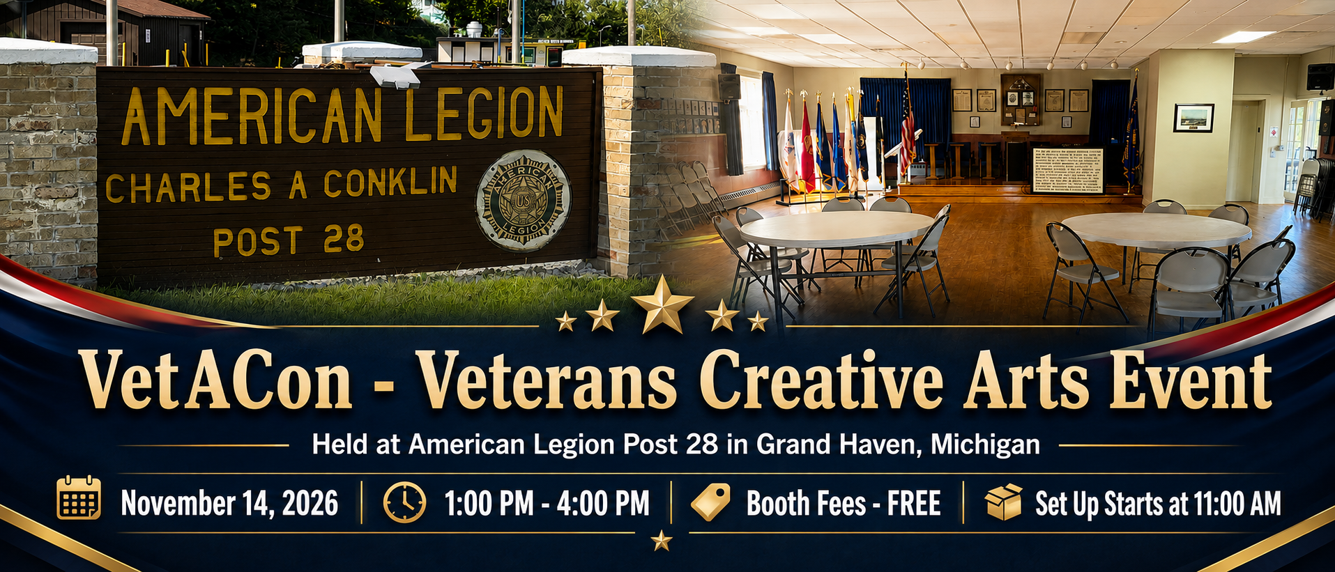 VetACon Veterans Creative Arts Event at American Legion Post 28 in Grand Haven, Michigan