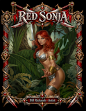 Red Sonja jungle warrior framed fantasy artwork