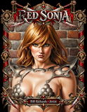 Red Sonja Unbroken framed fantasy warrior artwork