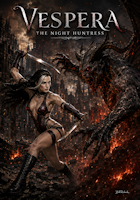 Vespera confronting a demonic creature