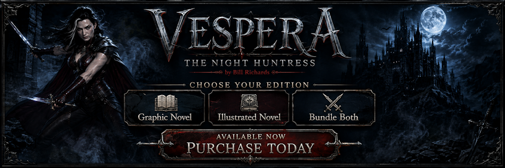 Choose Vespera The Night Huntress Graphic Novel, Illustrated Novel or bundle